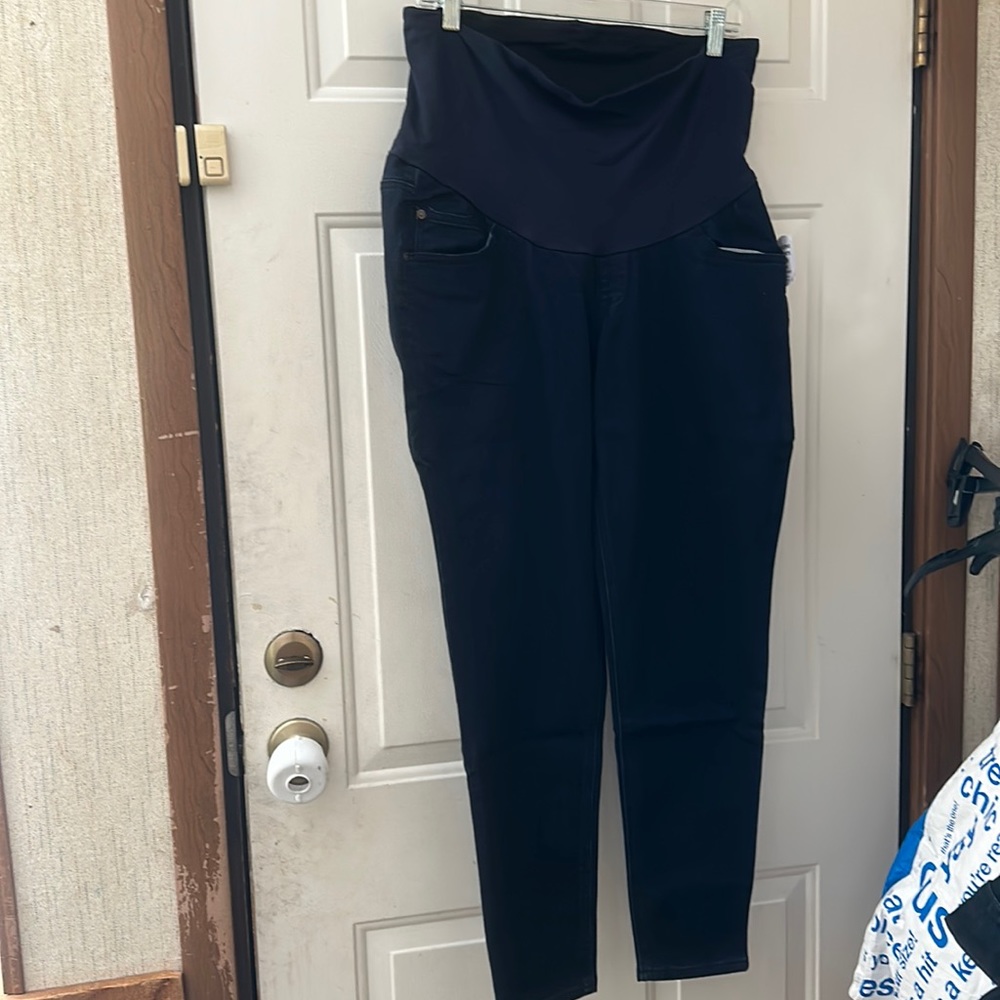 MAMA PRIMA BY MOTHERHOOD POSTPARTUM SKINNY JEANS: DARK BLUE: NEW WITH TAG: SZ 1X